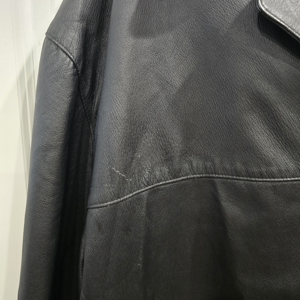 Collezione Leather Coat Mens Sz 4XLT Black - Picture 7 of 13